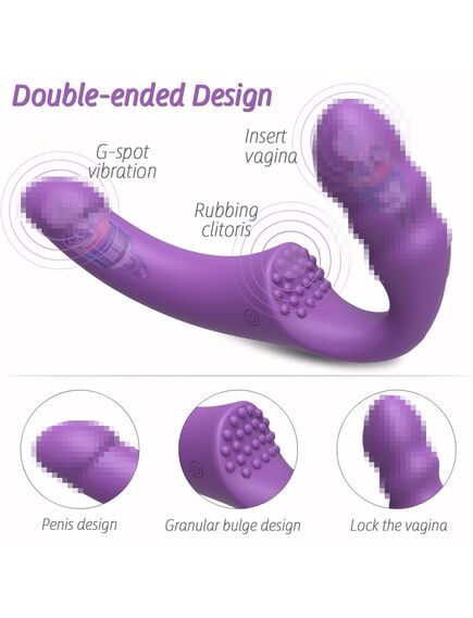Безремневой страпон с вибрацией и пультом Д\У , изображение 2