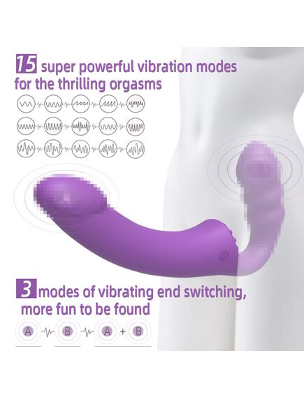 Безремневой страпон с вибрацией и пультом Д\У , изображение 4