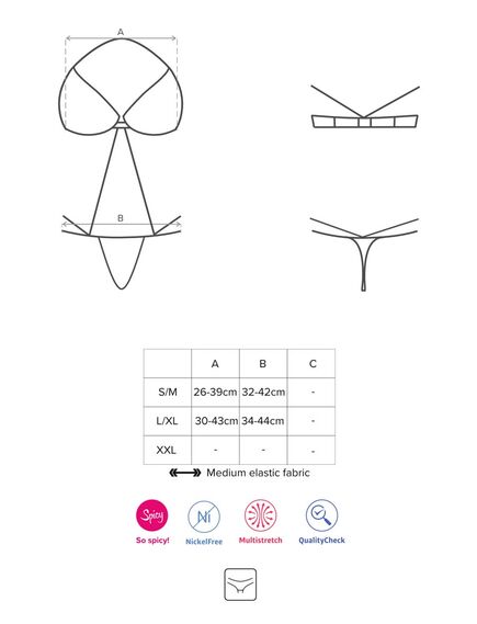 Сексуальное боди Darkie crotchless teddy black (S/M) , изображение 2