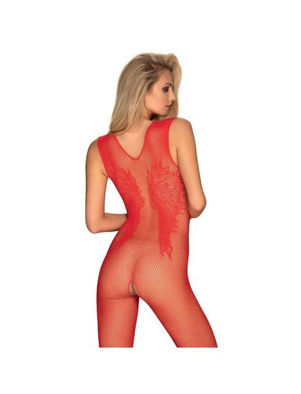 Боди Obsessive N112 красный Bodystocking (S/L) , изображение 2