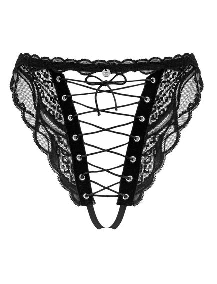 Трусики стринги с доступом Obsessive SEDILA THONG (L/XL), Выберите размер : L/XL , изображение 4