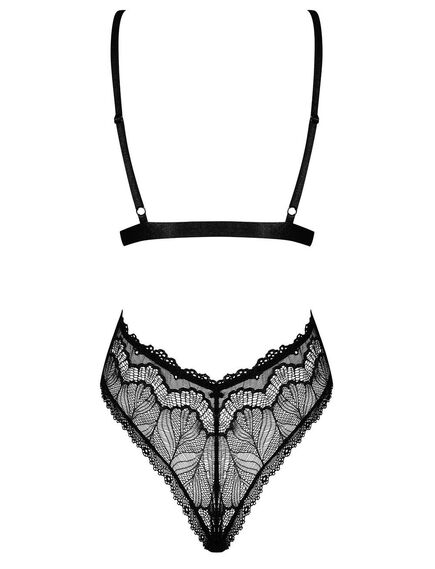 Черное кружевное боди Obsessive ISABELLIA TEDDY (S/M), Выберите размер : S/M , изображение 3