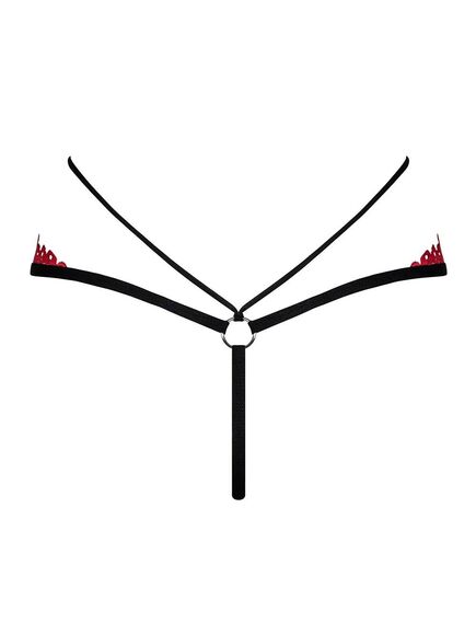 Красные трусики стринги Obsessive METTIA THONG (S/M), Выберите размер : S/M , изображение 4