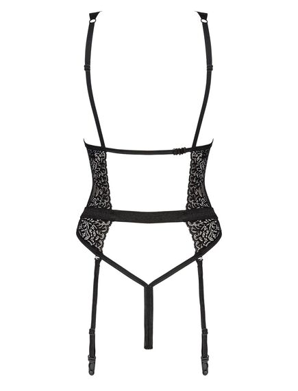 Кружевное боди с пажами для чулок Obsessive YASKANA TEDDY (XS/S), Выберите размер : XS/S , изображение 5