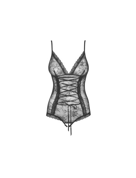 Кружевное тедди Slevika с интимным доступом S/M, Выберите размер : S/M , изображение 3