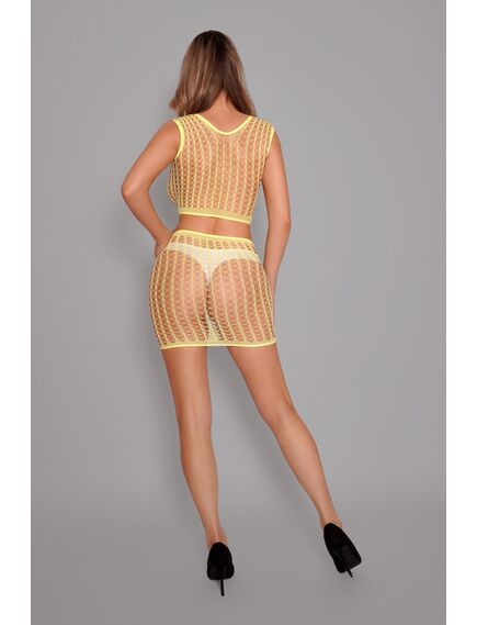 Яркий комплект из топа и юбки (жёлтый) , изображение 2