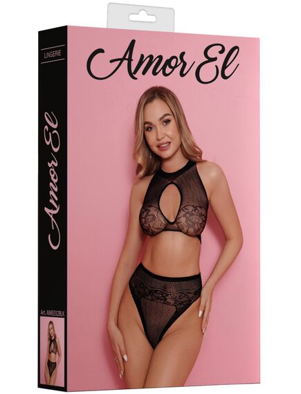 Комплект из лифа и трусиков с высокой посадкой (чёрный) , изображение 5