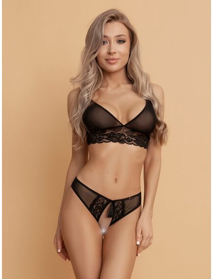 Трусики с доступом и кружевными вставками "Easy To Love", XS/S, Выберите размер : XS/S , изображение 4