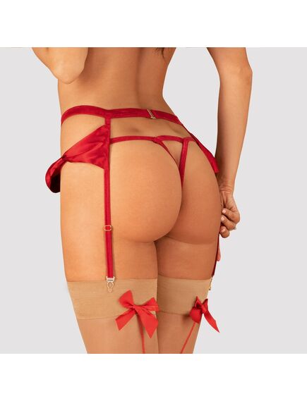 Пояс-трусики с бантиками "Rubinesa" red, L/XL, Выберите размер : L/XL , изображение 2