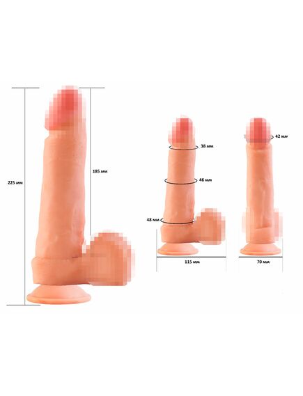 Фаллоимитатор неоскин на присоске F&F BEST COCK 8" , изображение 6