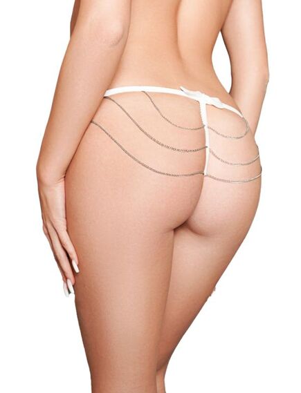 Откровенные трусики с декоративными цепочками на ягодицах, M , изображение 4