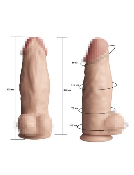 Вибромассажёр реалистик ГИГАНТ на присоске с USB ЗАРЯДКОЙ , изображение 7