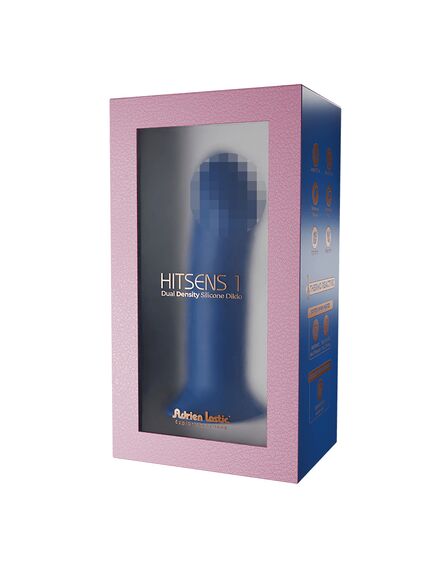 Фаллоимитатор Adrien lastic Hitsens 1, синий , изображение 2
