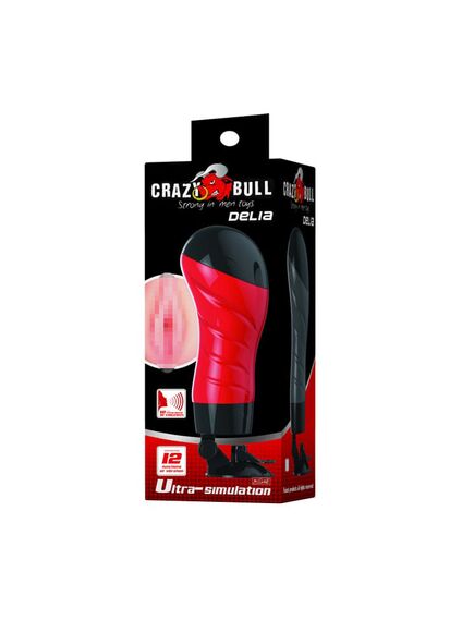 Мастурбатор с вибрацией и голосовым управлением, на батарейках CRAZY BULL DELIA вагина , изображение 4