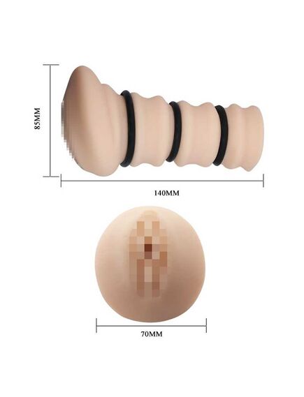 Crazy Bull Rossi Flesh 3D Мастурбатор вагина с утягивающими кольцами , изображение 5