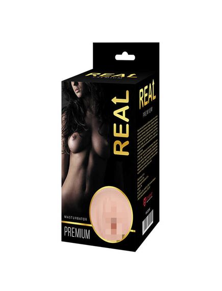 Реалистичный односторонний мастурбатор Real Women Dual Layer с двойной структурой 15,5х8,2 , изображение 3