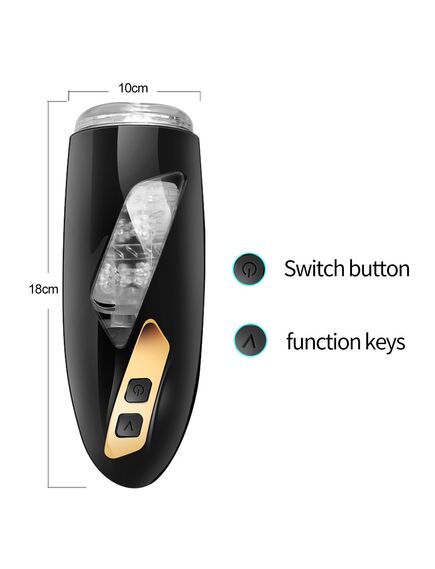 Мастурбатор с ротацией и возвратно-поступательными движениями "Herbert" , изображение 3