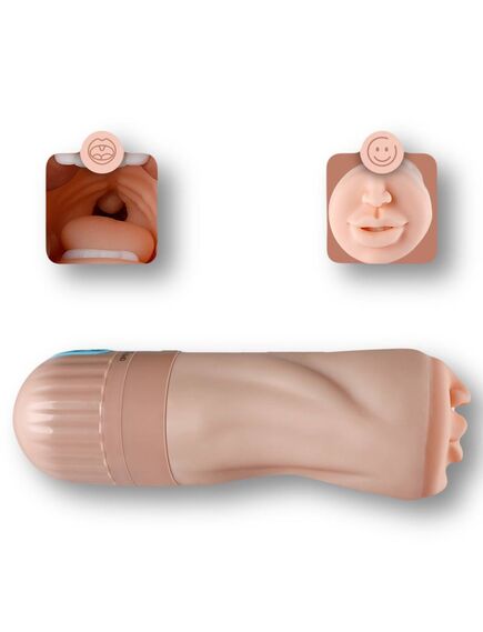 Мастурбатор в тубе в виде рта с вибрацией и всасыванием , изображение 2