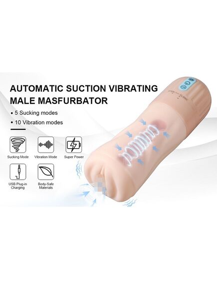 Мастурбатор-вагина с вибрацией и функцией всасывания , изображение 5