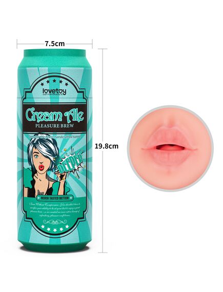 Мастурбатор-ротик в форме пивной банки Pleasure Brew Cream Ale , изображение 2