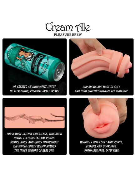 Мастурбатор-ротик в форме пивной банки Pleasure Brew Cream Ale , изображение 21