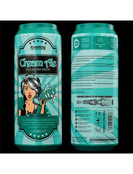 Мастурбатор-ротик в форме пивной банки Pleasure Brew Cream Ale , изображение 25