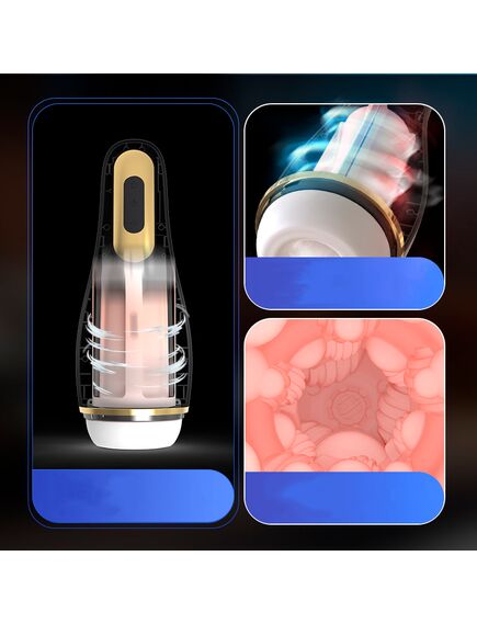 Мастурбатор с вибрацией и функцией сжатия "Capas" , изображение 3