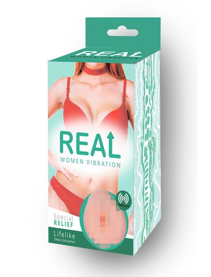 Реалистичный односторонний мастурбатор Real Women Vibration с вибрацией , изображение 4