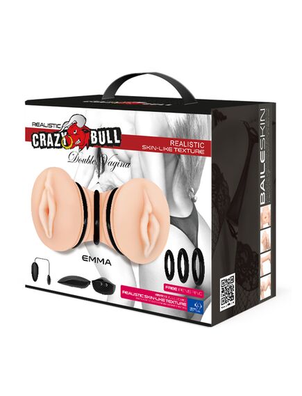 Двойной мастурбатор с вибрацией и кольцами Emma , изображение 6
