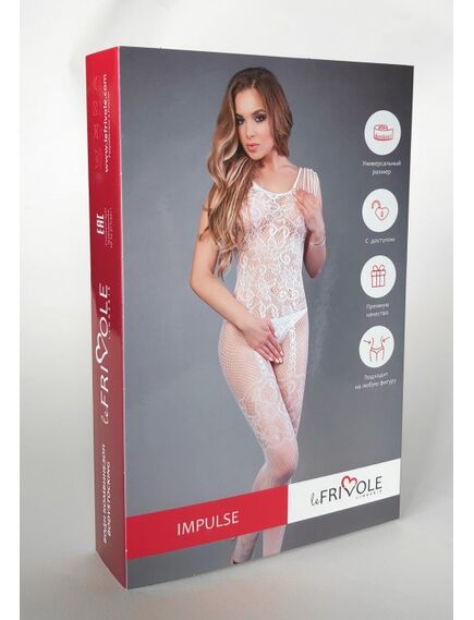 Боди-комбинезон белый с имитацией подвязок, S/L , изображение 2