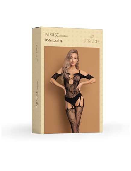 Боди-комбинезон черный с ажурным рисунком, S/L , изображение 2