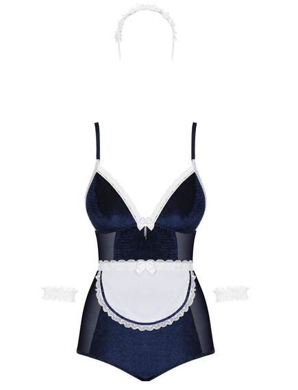 Ролевой костюм-боди игривой горничной Obsessive MAID (L/XL), Выберите размер : L/XL , изображение 2