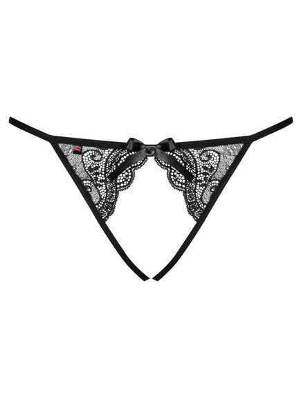 Эротические трусики Obsessive MIAMOR CROTCHLESS PANTIES черный L/XL, Выберите размер : L/XL , изображение 3