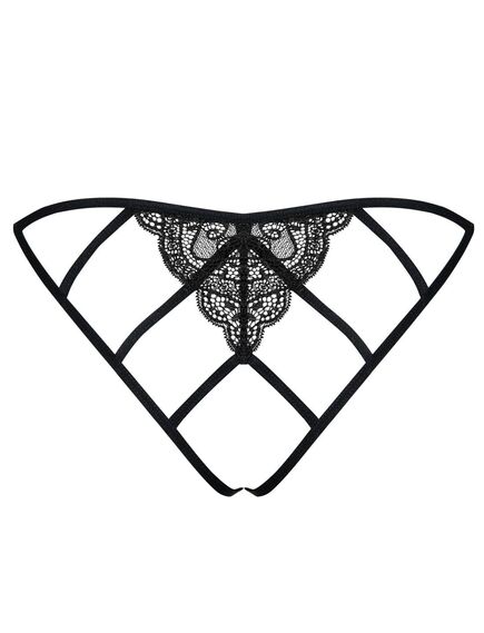 Эротические трусики Obsessive MIAMOR CROTCHLESS PANTIES черный L/XL, Выберите размер : L/XL , изображение 4