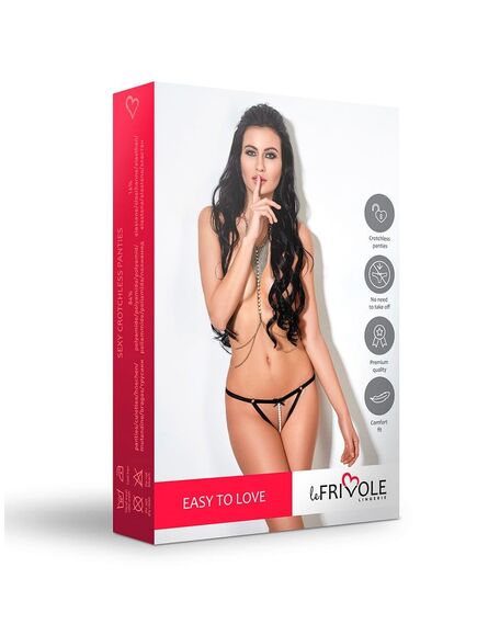 Оригинальные контурные трусики с доступом и жемчужной нитью S/M, Выберите размер : S/M , изображение 2