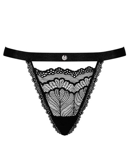 Черные стринги Obsessive ISABELLIA THONG (S/M), Выберите размер : S/M , изображение 3