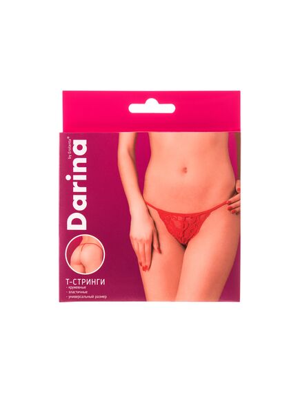 Т-СТРИНГИ КРУЖЕВНЫЕ DARINA, КРАСНЫЙ, OS , изображение 3
