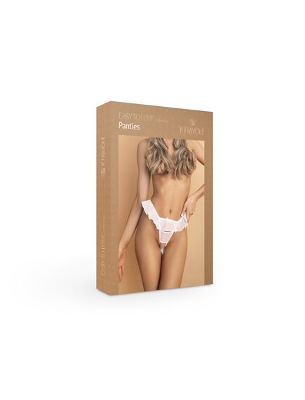 Утонченные белые трусики с доступом и нежной юбочкой XS/S , изображение 2