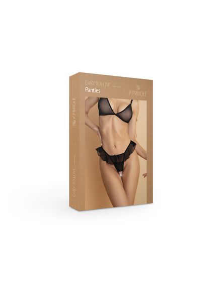 Утонченные черные трусики с доступом и нежной юбочкой S/M, Выберите размер : S/M , изображение 2