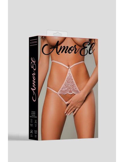 Откровенные трусики с доступом L Pale Pink , изображение 3