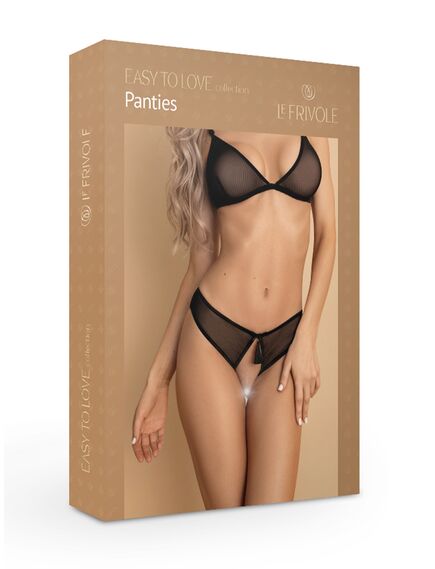 Трусики из мягкой сетки с доступом и манящей кисточкой (Easy to love) (2XL/3XXL (50-52)), Выберите размер : 2XL\3XL , изображение 2