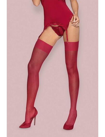 Сексуальные чулки бордового цвета S/M , изображение 2