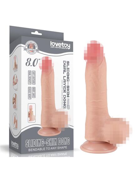 Фаллоимитатор Sliding-Skin 8.0" , изображение 6