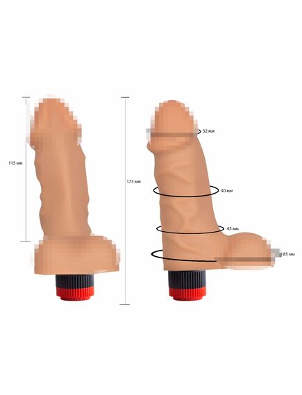 Вибромассажёр-реалистик в ламинате 16,5 см , изображение 6