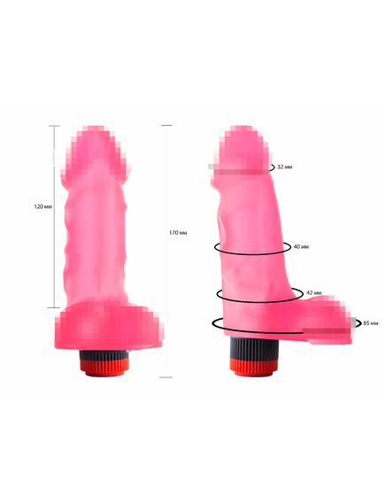 Вибромассажёр-реалистик в ламинате 16,5 см , изображение 6