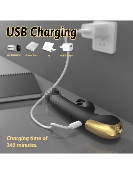 Вибратор кролик "Happy rabbi" с поступательными движениями , изображение 3