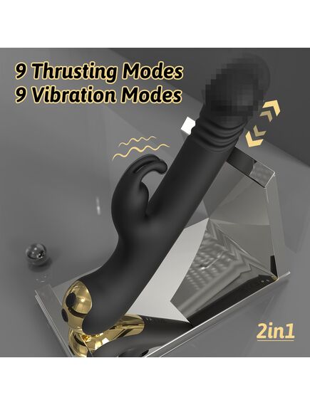 Вибратор кролик "Happy rabbi" с поступательными движениями , изображение 5