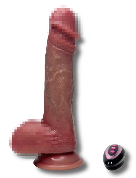Реалистичный вибратор с возвратно-поступательными движениями, с пультом Д/У и функцией нагрева , изображение 3