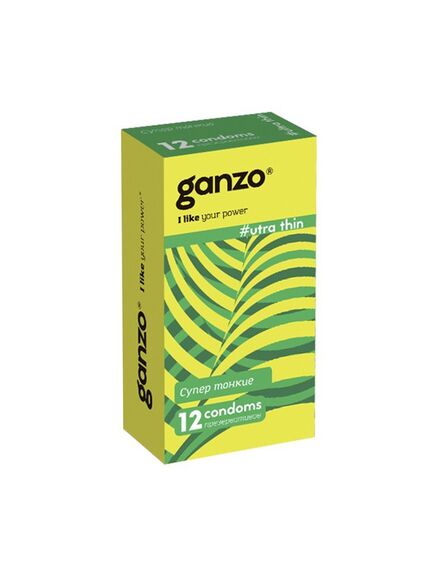 Презервативы супертонкие Ganzo Ultra Thin, 12 шт 