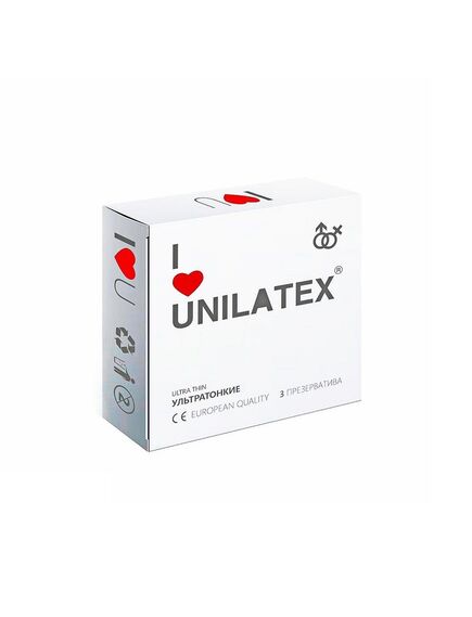 Презервативы Unilatex Natural Ultrathin, ультратонкие, 3 шт 